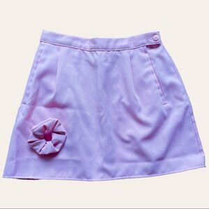 Vintage Baby Pink Avon Fashions Mini Skirt with Matching Scrunchie